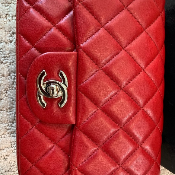 Chanel Lambskin Quilted Mini Square Flap Red - Picture 5 of 10